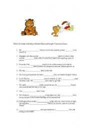 English Worksheet: Simple Present and Simple Continuous Tense Exercise