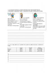 English worksheet: Comparstive and superlative