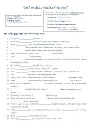 English Worksheet: simple past vs. present perfect