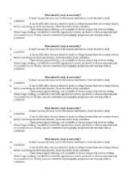 English Worksheet: Writing activities