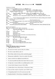 English Worksheet: active and passive voice