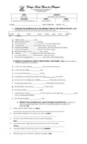 English Worksheet: Gerunds and Infinitives