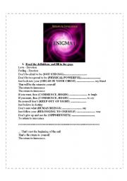 English worksheet: return to innocence