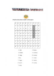 English Worksheet: Weather square