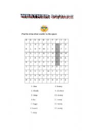 English worksheet: Weather square