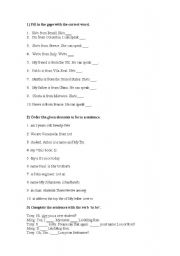English worksheet: REcopilation of exercises to practise the verb to be and nationalities