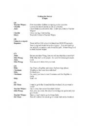 English Worksheet: Visiting the Doctor  Short Scripts