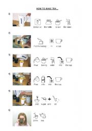 English Worksheet: How to make tea