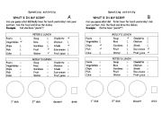 English Worksheet: SPEAKING ACTIVITY