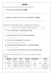 English Worksheet: aDVERBS