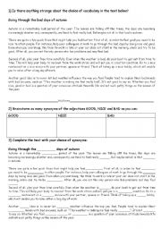 English Worksheet: Synonyms
