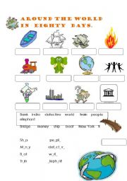 English Worksheet: around the world in 80 days vocabulary