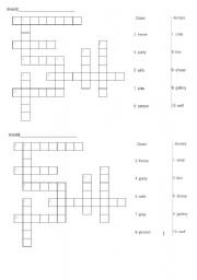 CROSSWORDS, THE PLURAL FORM OF THE NOUNS