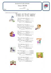 English Worksheet: Song this is the way