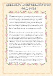 English Worksheet: READING COMPREHENSION