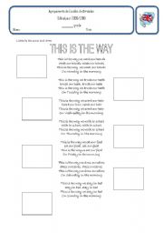 English Worksheet: song this is the way