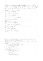 English worksheet: What do I have to do?
