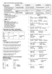 English Worksheet: future tense