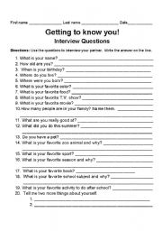 English Worksheet: Icebreaker