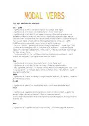 English Worksheet: modal verbs