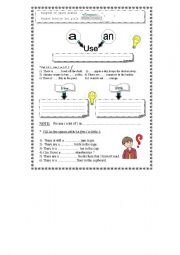 English Worksheet: a/an