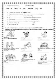 English Worksheet: Should shouldnt