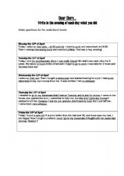 English worksheet: past simple questions