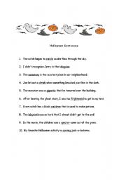 Halloween Sentences (1/2)