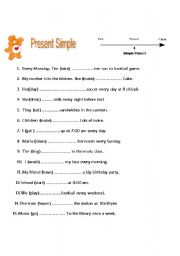English worksheet: Present Simple Tense 