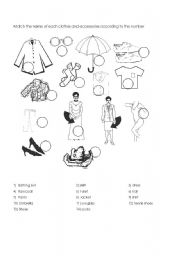 English worksheet: Clothes practice