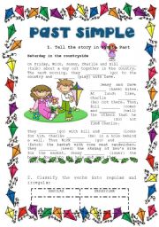 English Worksheet: Past simple - Regular and Irregular verbs