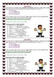 English Worksheet: intensifiers