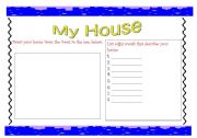 English worksheet: My House