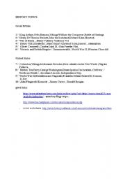 English Worksheet: Topics