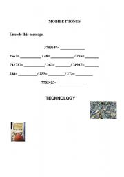English worksheet: Technlogy