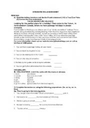 English Worksheet: Integrated Skills worksheet