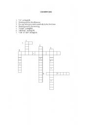 English worksheet: CROSSWORD GREETINGS