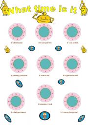 English Worksheet: Telling the time 