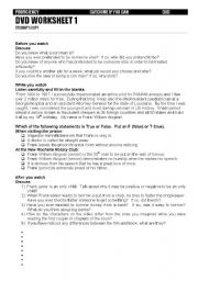 English Worksheet: Catch me if you can DVD worsheet 1