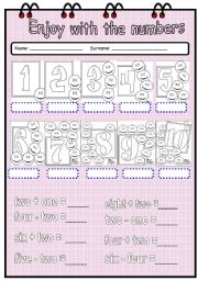 English Worksheet: numbers