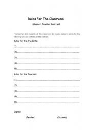 English Worksheet: Classroom rules