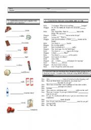 Countable and uncountable nouns - simple worksheet