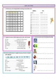 English Worksheet: Simple Past Tense