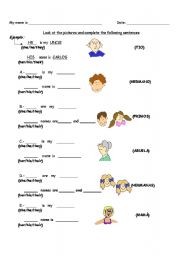 English Worksheet: Family members