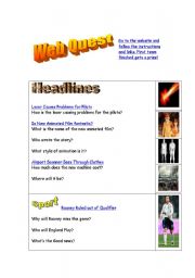 English worksheet: Web Quest