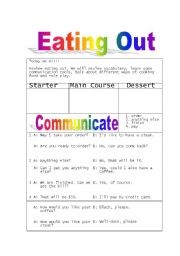 English Worksheet: Eating Out