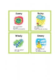 English worksheet: wether card