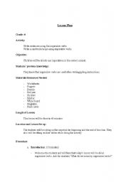 English worksheet: Imperative verbs