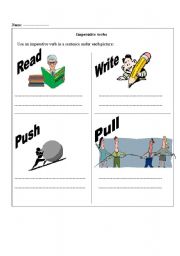 English worksheet: Imperative verbs - worksheets