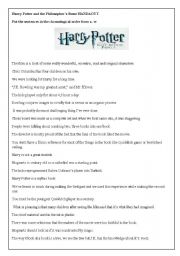 English Worksheet: Harry Potter and the philosophers stone